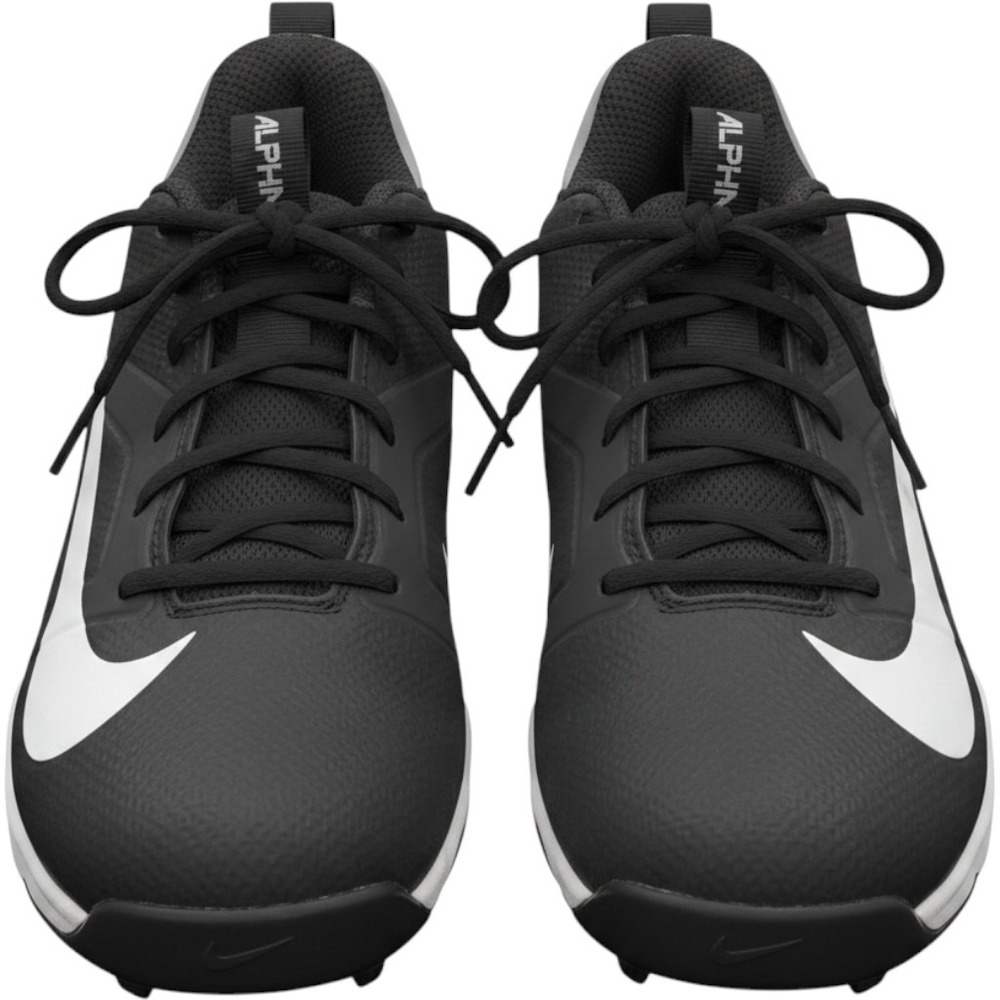 Nike Alpha Huarache 4 Keystone Low Black White Baseball Cleats FQ4016-001 3.5Y